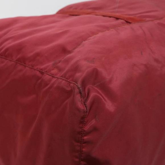 PRADA Boston Bag Nylon Red Auth yb360 - Picture 16 of 16